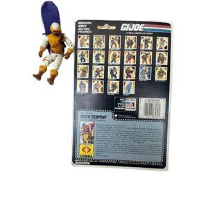 1990 Gi Joe Snow Serpent Cobra Trooper Figure and Card Preowned